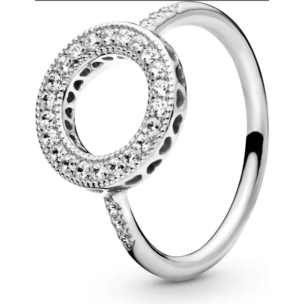 Boutique NEW‎ Women's Halo Heart Pave Simulated Diamond 925 Sterling Silver Ring Size 6 - Image 11