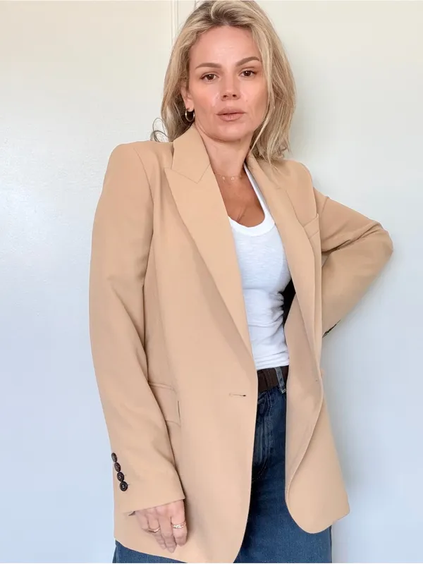 Zara Camel Single-Button Tailored Blazer & Trousers - Image 3