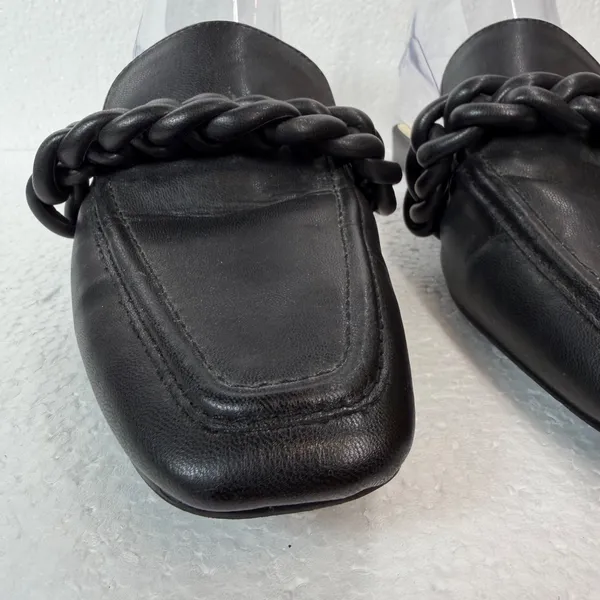 Dolce Vita Givony Braided Mules Slides Women's 10M Black Square Top - Image 3
