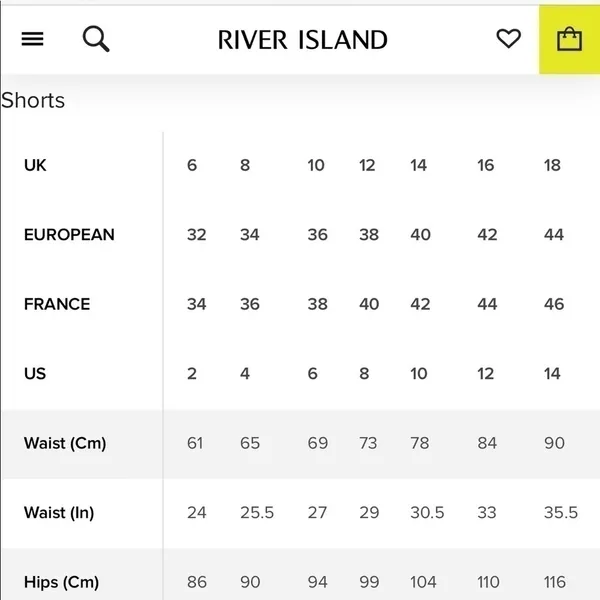 River Island White High‎ Waist Denim Shorts - Image 9