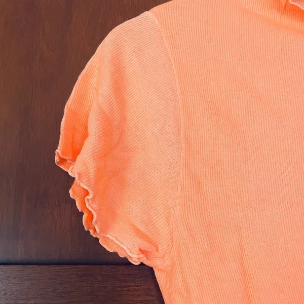 Free People Movement Madeline Crop Tee Shirt Orange Size Medium/Large FLAW - Image 5