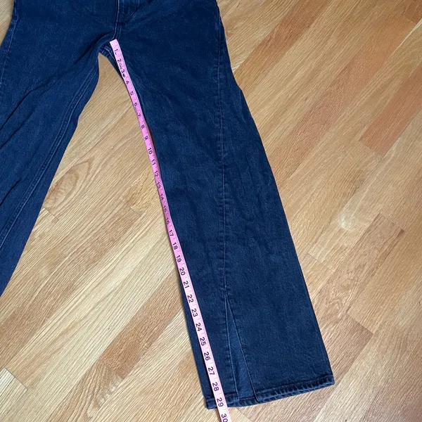 Abercrombie & Fitch The ’90s Relaxed High Rise Jeans Women’s Size 25 Black Straight Leg - Image 7