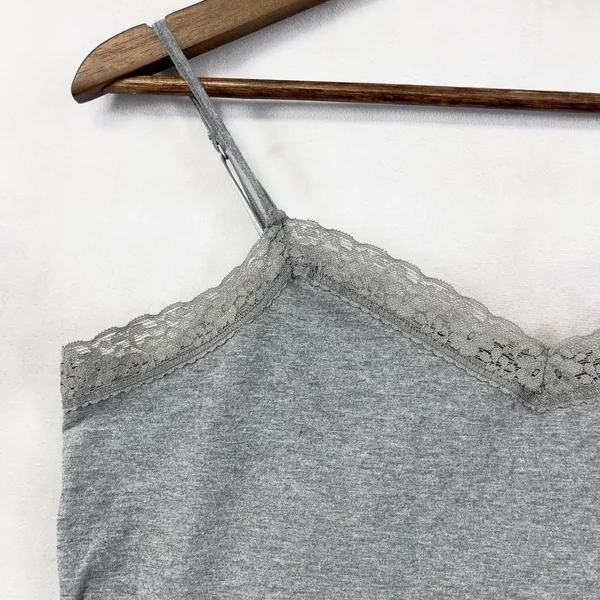 Merona Cami Tank Top Womens Medium Lace Stretch Minimal Y2K Retro Indie Layering - Image 2