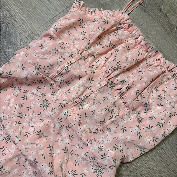 •Cbr• Pink Floral Cinch Dress - Image 4