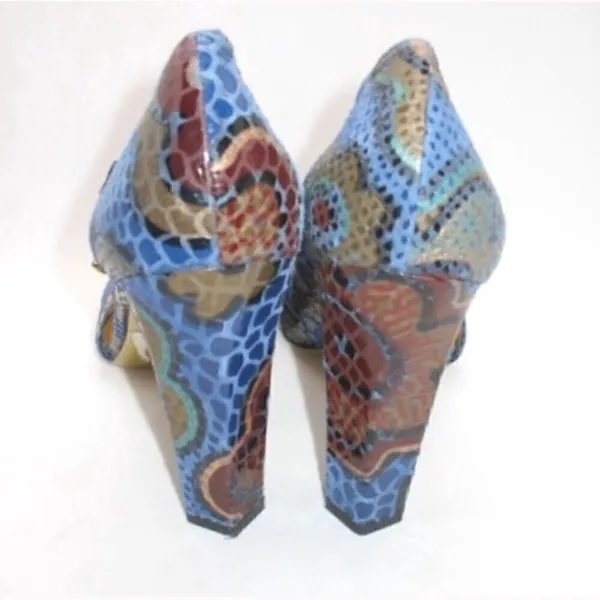 Hale Bob Blue Heels Shoes - Image 5