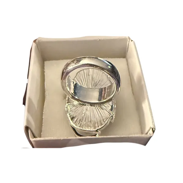 Elegant Black Silver Women's Ring - Image 2