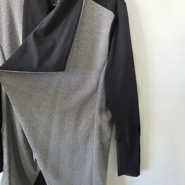 MPG Cardigan Shrug Loungewear Comfy Layered Oversized Lagenlook Black Large - Image 5