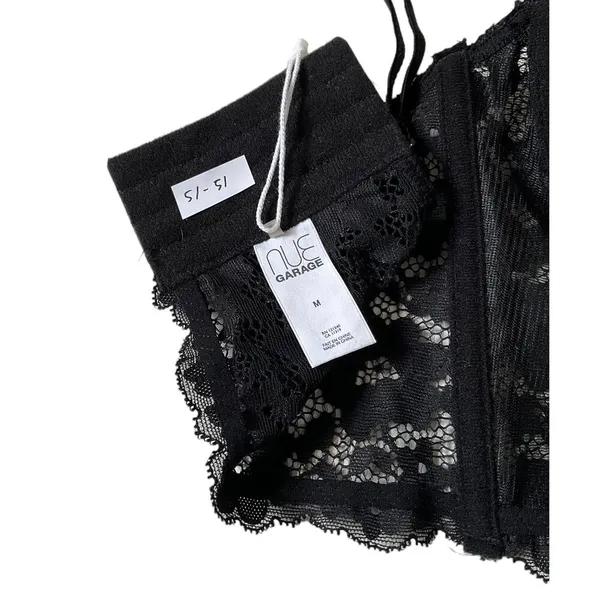 Nue Garage Black Lace Underwired Bralette Women's Size Medium NWOT | 51-51 - Image 3