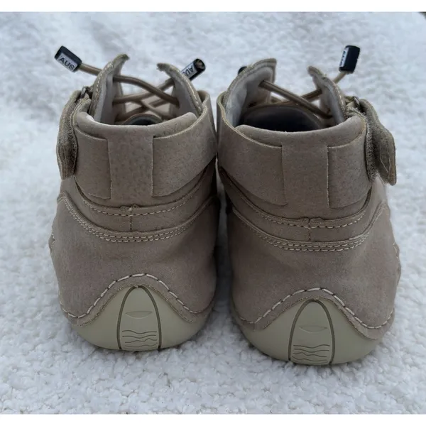 LDeck Women’s 3/4 Top Hiking Shoes Slip-on Laced-up Size 36 Beige Comfortable - Image 7