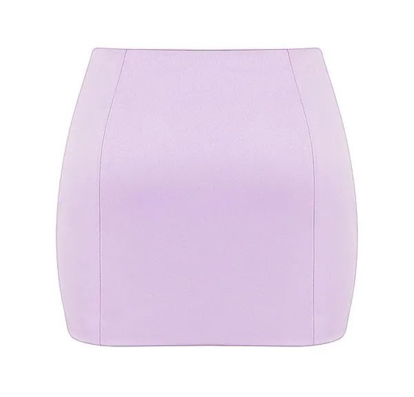 House of CB ELODIE ORCHID SATIN MINI SKIRT, Size Large, $135 - Image 4