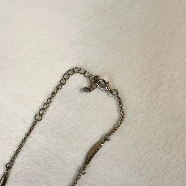 Vintage Women's Necklace Silver Tone Chain Belt Bracelet Single Strand Boho - Image 9