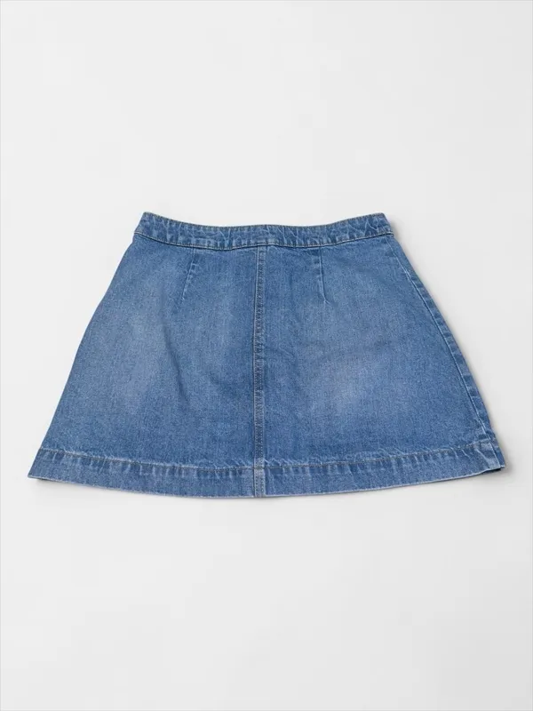H&M Divided Button Front Denim Mini Skirt Blue Size 10‎ - Image 2