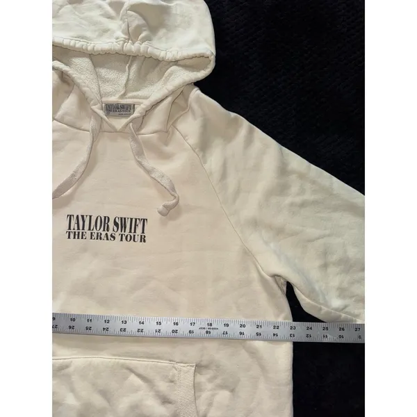 Taylor Swift The Eras Tour Cream Official Merch Oversized Hoodie Sweatshirt Sz M - Image 7