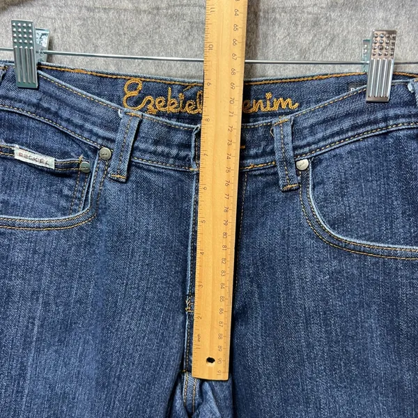 Vintage Y2K Ezekiel Denim Jeans Rolling Stone Rocker Fit Dark Wash 30‎ Low Rise - Image 6