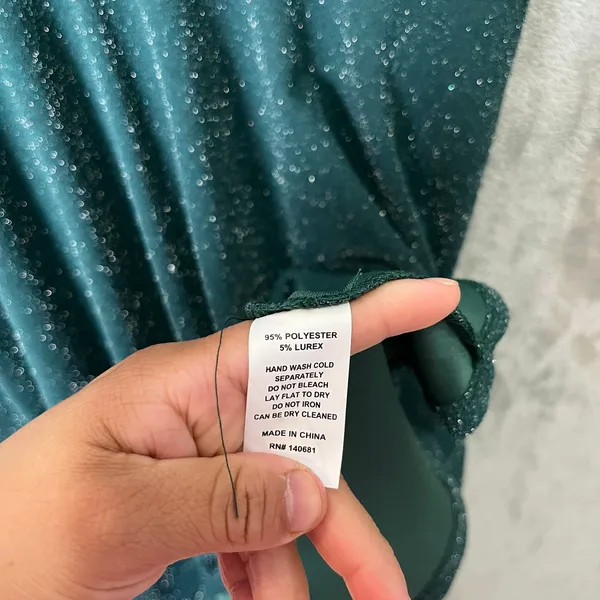 Unique Vintage XL Emerald Glitter Dress Vintage Inspired‎ Fit Flare Pin Up New - Image 5