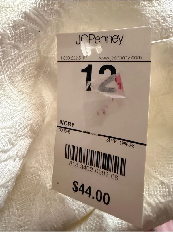 Worthington Stretch Ivory Dress Pants Side Zipper Size 12 NEW - Image 7