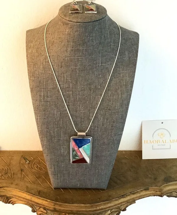 Handmade Artistic sterling 925 necklace set - Image 4