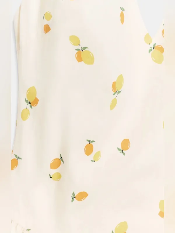 Nwt Zara Fruit Print Poplin Halter Midi Dress Size S - Image 7