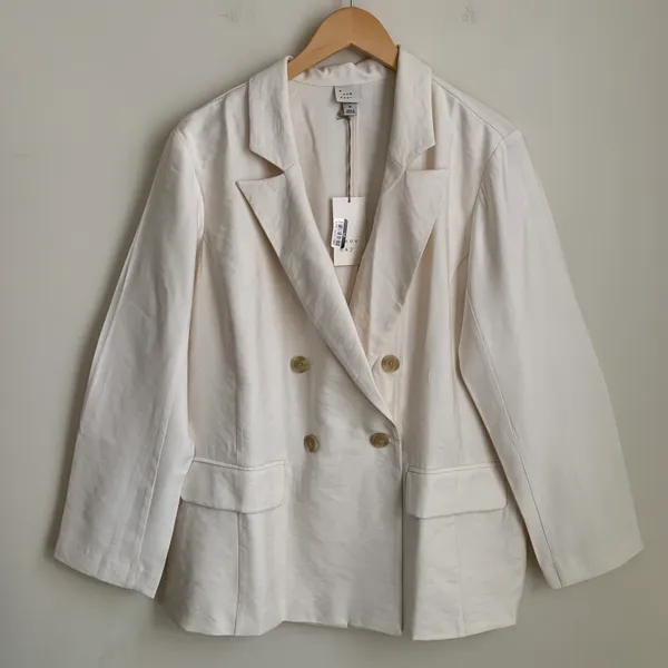 A New Day Women's Essential Blazer Cream White Medium - Image 4
