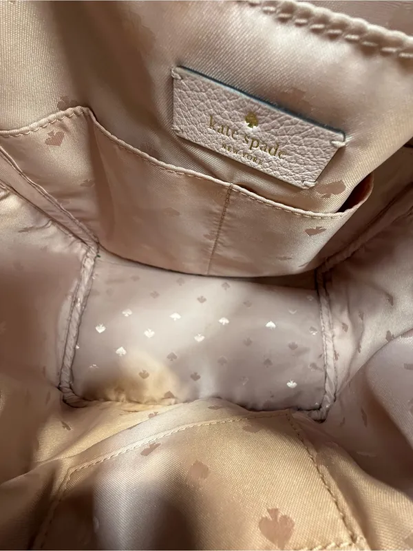 kate spade Pale Pink Pebbled Leather  Backpack - Image 7