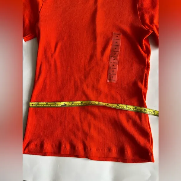 [Free Assembly] Women's Round Neck Short Sleeve T Shirts Orange Size M - Image 8