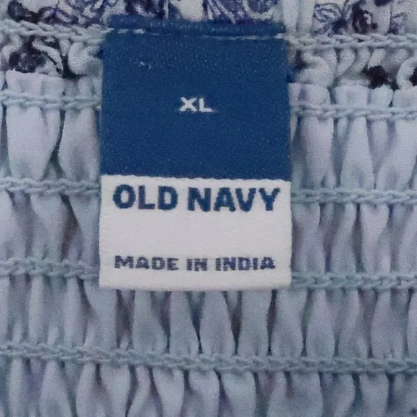 Old Navy Floral Tiered Mini Dress Womens Size XL Blue Ditzy Floral Milkmaid NWT - Image 5