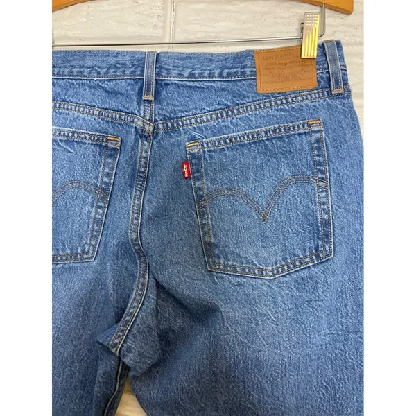 Levi's wedgie jeans distressed‎ 100% cotton trendy boho retro women's size 31 - Image 5