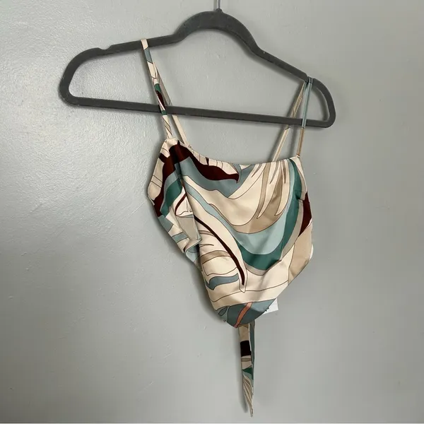 Stylish Multicolor Women's Crop Top Blue - Image 2