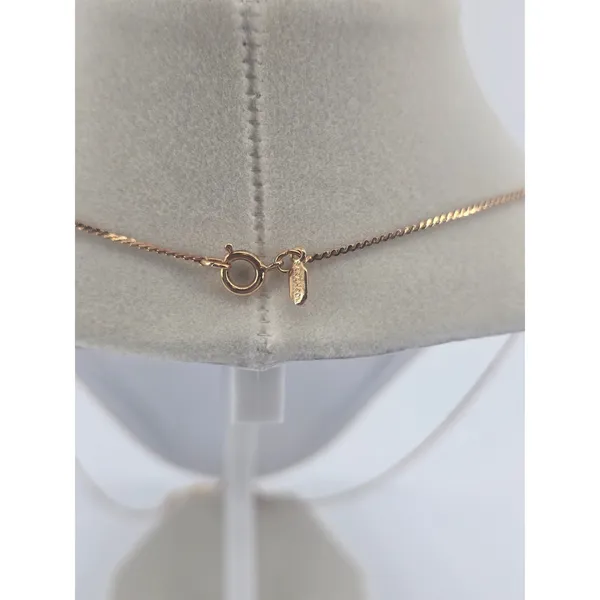 Sarah Coventry Necklace Womens‎ Lariat Rose Gold Green Cats Eye EUC - Image 3