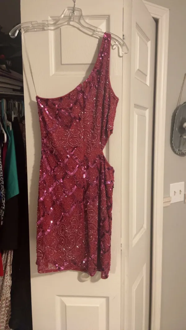 Primavera Pink Homecoming Dress - Image 3