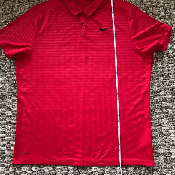 Nike Polo Shirt Mens Red Short Sleeve Golf Lightweight Outdoors Tour 2XL - Image 11