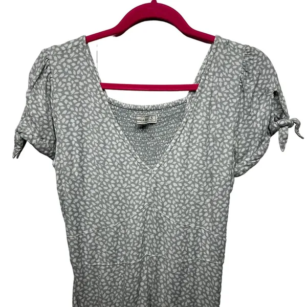 Abercrombie & Fitch Womens Mini Dress Small Fairy Cottagecore Babydoll Smocked - Image 4