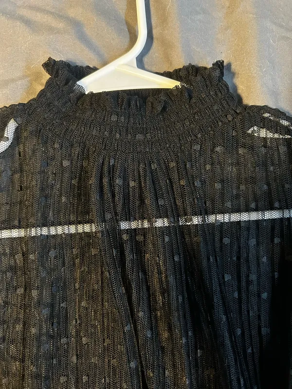 Sheer long sleeve lace top - Image 2