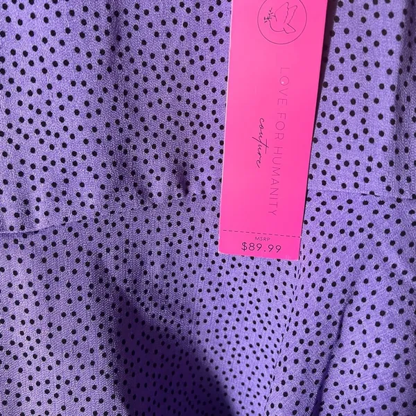 Love For Humanity Couture Purple Dot Skort Size‎ XS - Image 6