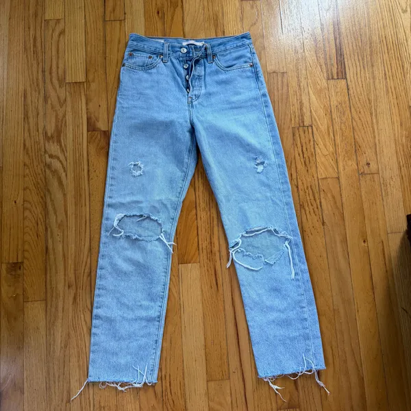 Levi's Wedgie Straight light wash jeans Size 25 - Image 8
