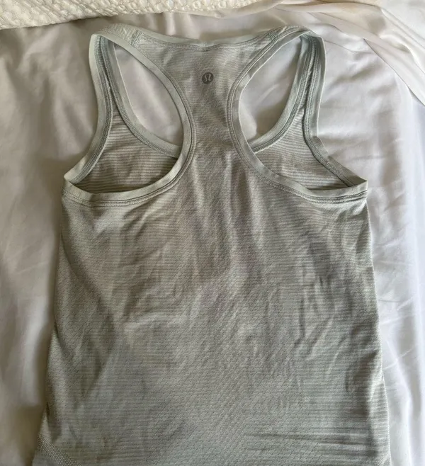lululemon athletica Women's light mint blue Tank Top - Image 2