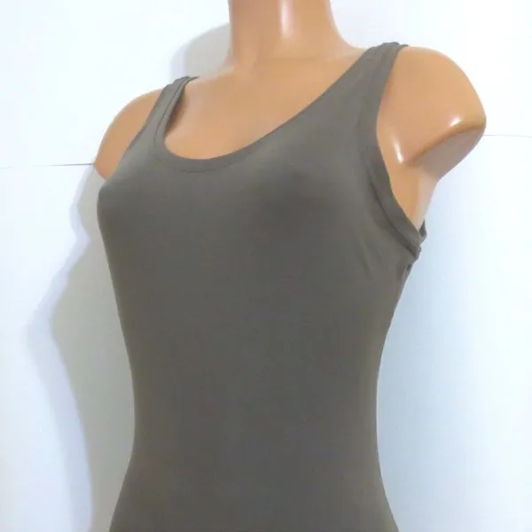 Spanx Pebble Grey Suit Yourself Scoop Neck Tank Bodysuit - Image 5