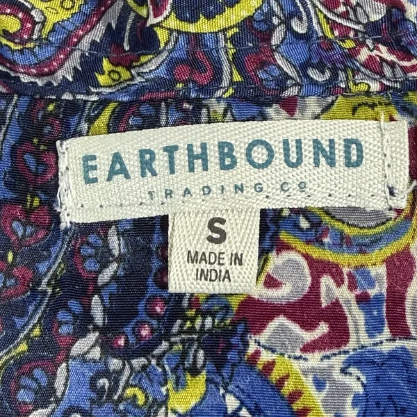 Earthbound Trading Co Romper Women S Paisley Boho Button Front Pockets Festival - Image 9