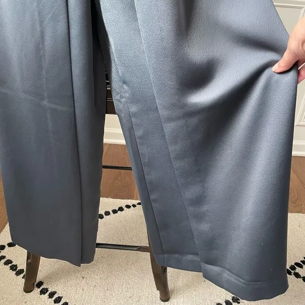 NWT Club Monaco Strapless Satin Jumpsuit Grey 8 $289 - Image 6