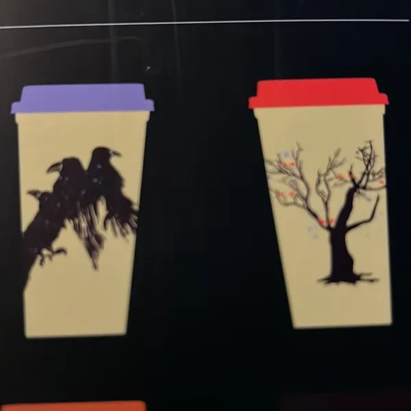 🎃NEW👻Starbucks 2022 Fall Halloween Box of 6 Glow in the Dark Reusable Hot Cups - Image 2