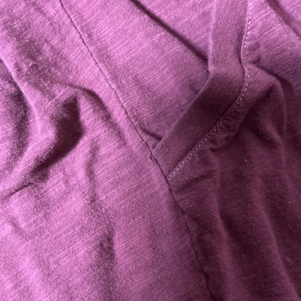 Natural Life Womens Plum Purple‎ Slub Cotton V-Neck Pockets Tunic Top Medium - Image 5