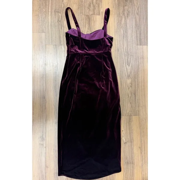 Hutch Anthropologie BHLDN Velour Burgundy Formal Gown Prom Wedding Whimsigoth‎ - Image 6