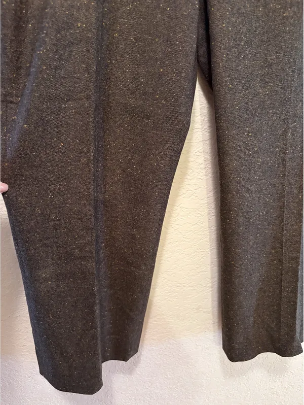 Façonnable Women's Brown Tweed Wool Blend Dress Pants Size‎ 4 - Image 8