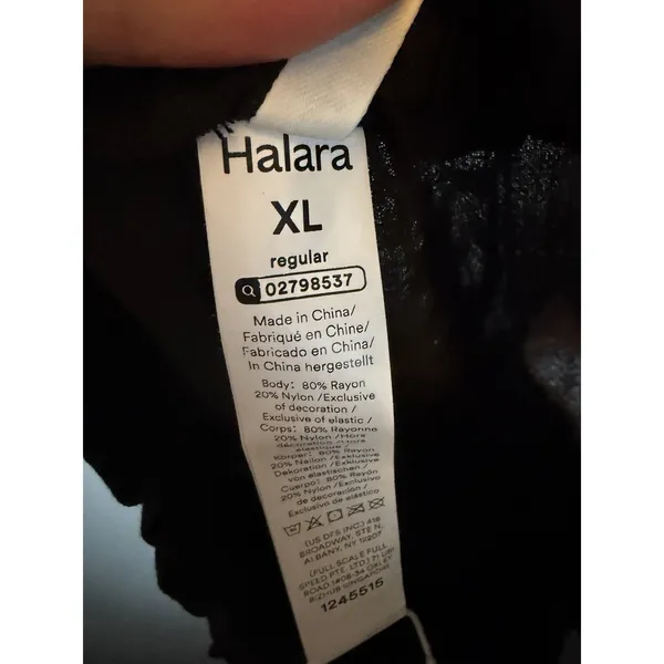 NWT Halara High Waisted Zipper Pocket Capri Linen Feel Pants in Black Size XL - Image 11