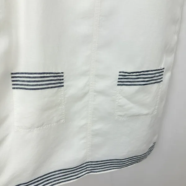 J.Crew Maxine Sailor Stripe Dress Linen A Line White Preppy Retro Resort XS NWT - Image 8
