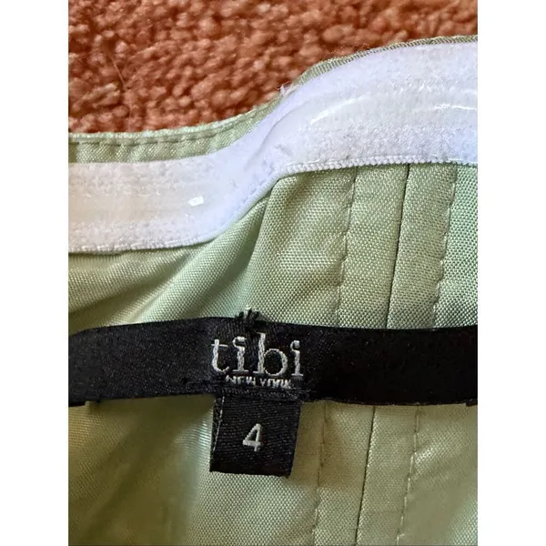 Tibi Simona Mint Green Strapless Structured Dress Size 4 - Image 3
