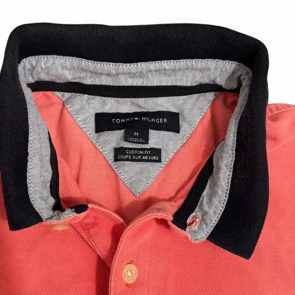 Mens Pink Polo ✦ Open To All Offers ✦ Bundle Measurements: Used Excellent Condition Mens Tommy Hilfiger Classic Durable Custom Fit Size Medium ——— TAGS ——— #TommyHilfiger #Casual #Polo #Y2K #Formal - Image 3