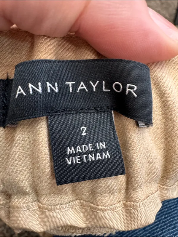Ann Taylor Tan Wide Leg Trouser Dress Pants Womens 2 Preppy Classic Business - Image 7