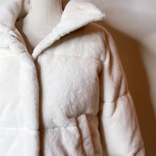 Abercrombie Faux Fur Mini Puffer - Image 3