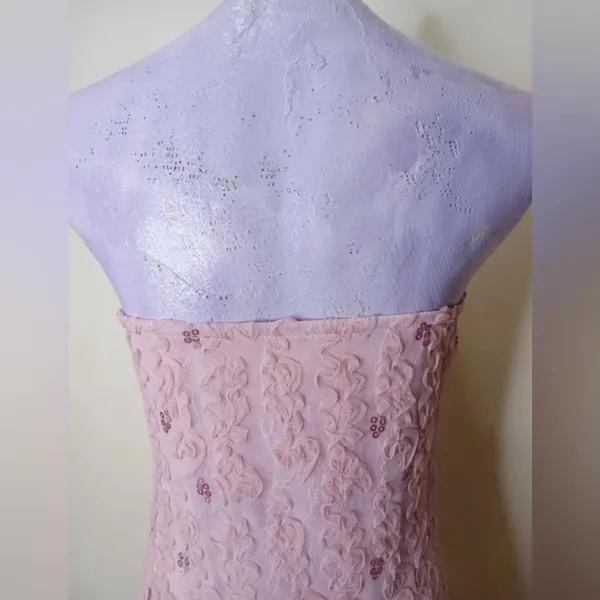 Forever 21 Strapless Sequin‎ Lace Bodycon Dress XL - Image 8